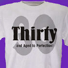 Perfection Personalized 30th Birthday T-Shirt